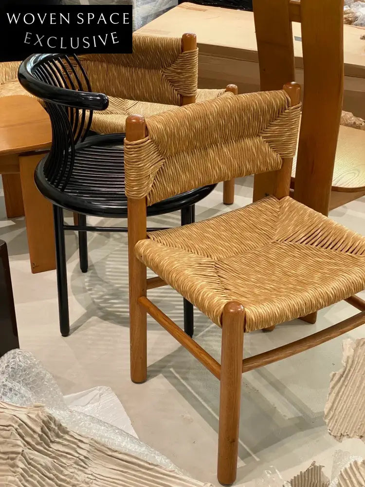 Vintage Helmut Lubke Black Lacquered Wood Dining Chair 1960s Mid-Century Design