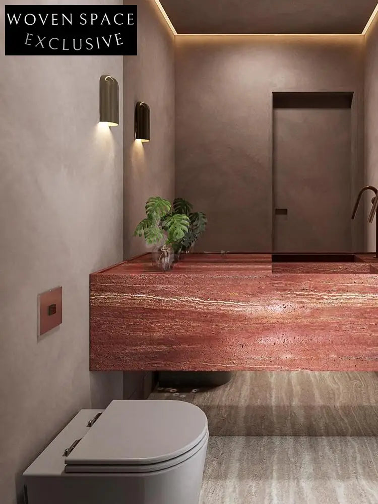 Blair Red Travertine Luxury Sink