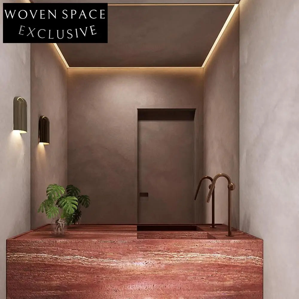 Blair Red Travertine Luxury Sink
