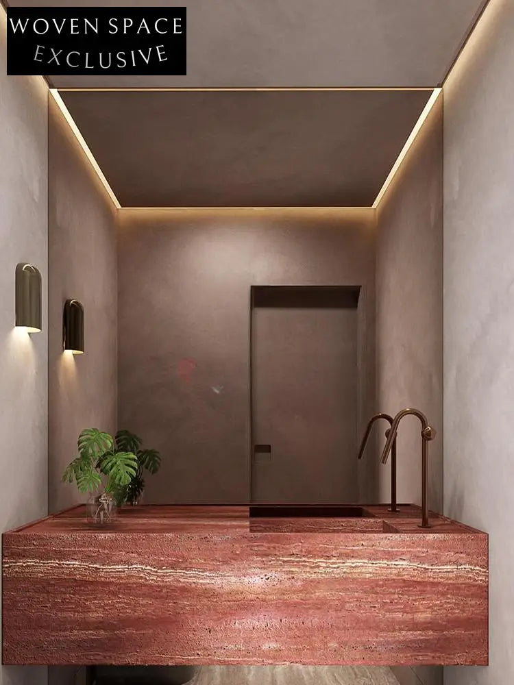 Blair Red Travertine Luxury Sink