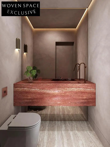 Blair Red Travertine Luxury Sink