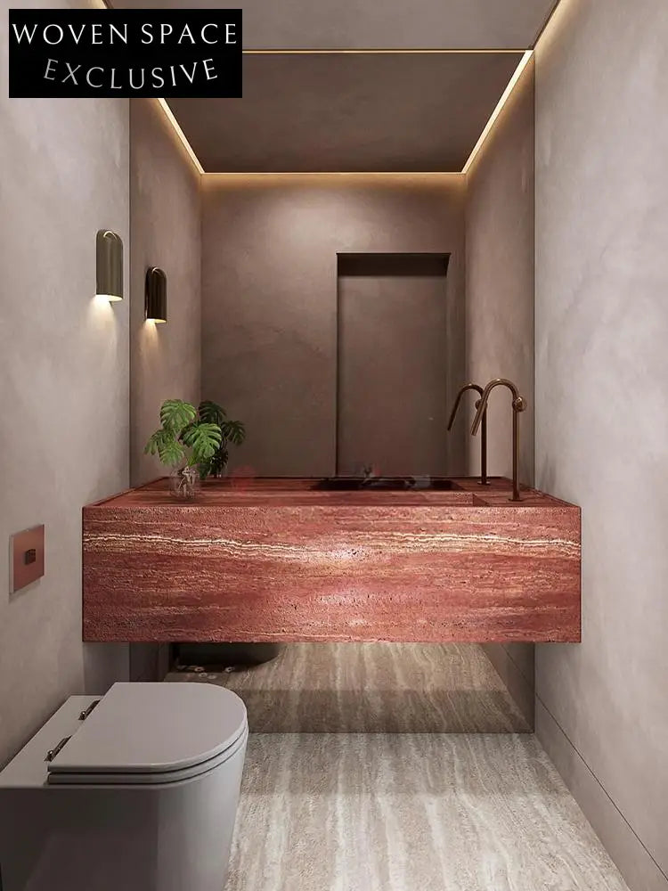 Blair Red Travertine Luxury Sink
