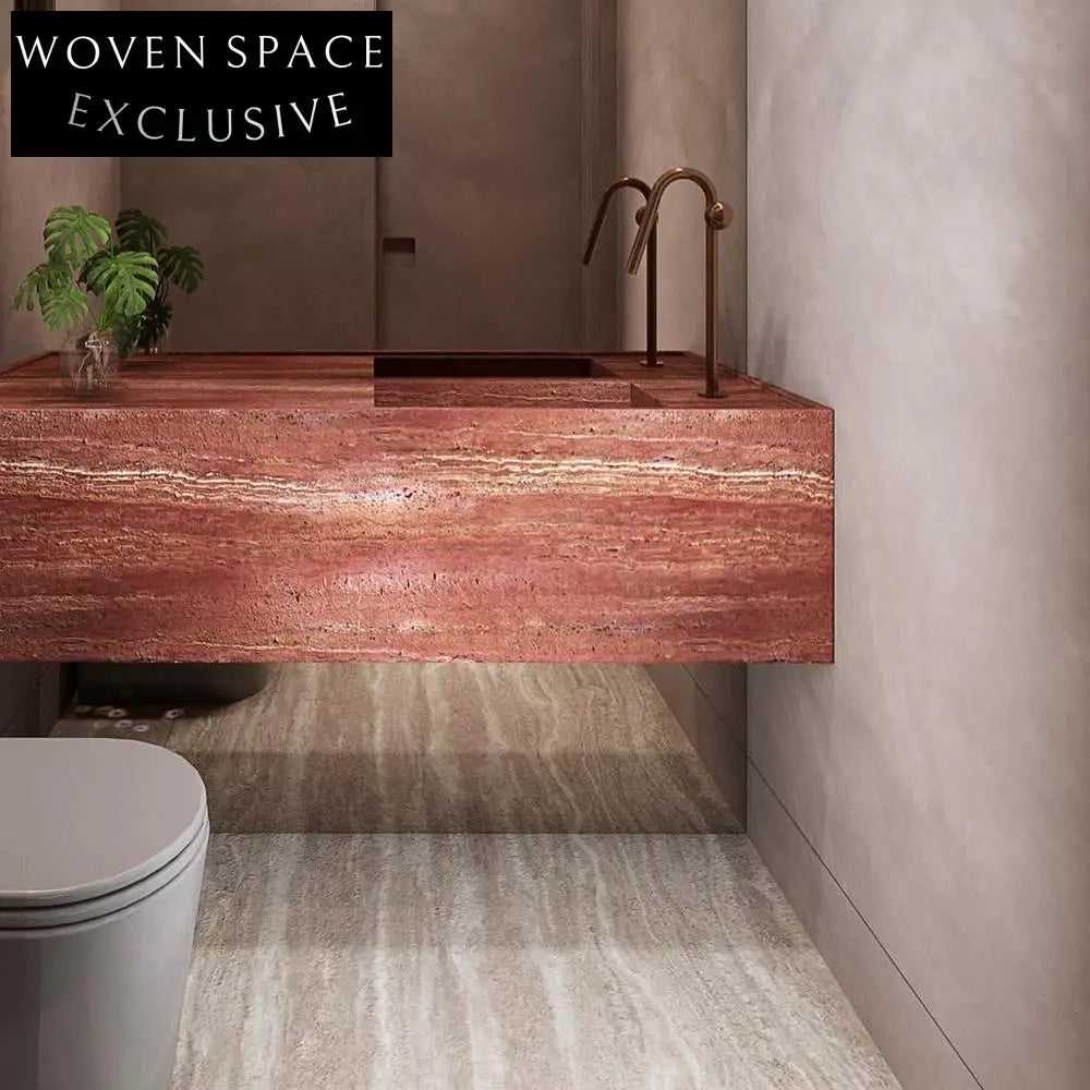 Blair Red Travertine Luxury Sink