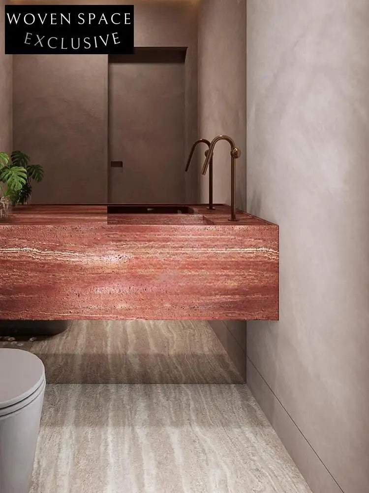 Blair Red Travertine Luxury Sink