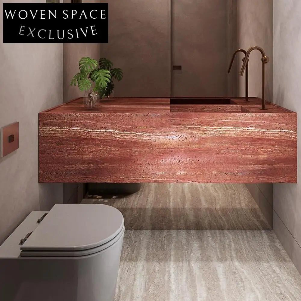 Blair Red Travertine Luxury Sink