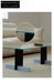 Blue Black Solid Wood Transparent Glass Surface Coffee Table