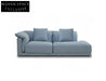Blue Cotton and Linen Fabric Sofa Small Living Room Multi-person Removable and Washable Free Combination Module
