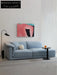 Blue Cotton and Linen Fabric Sofa Small Living Room Multi-person Removable and Washable Free Combination Module