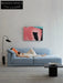 Blue Cotton and Linen Fabric Sofa Small Living Room Multi-person Removable and Washable Free Combination Module