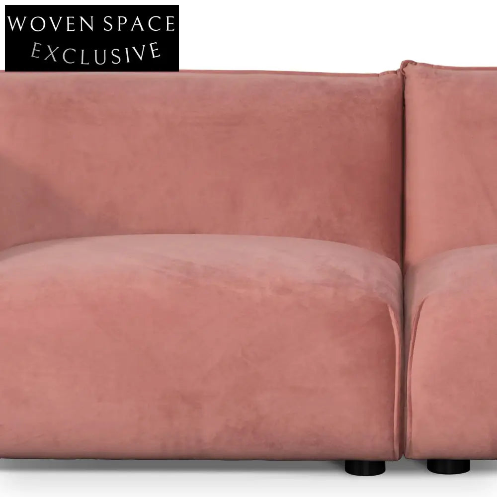 Blush Pink Velvet 3 Seater Sofa Sofas