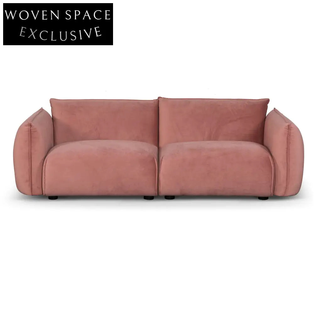 Blush Pink Velvet 3 Seater Sofa Sofas