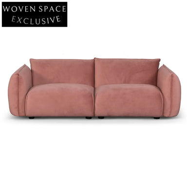 Blush Pink Velvet 3 Seater Sofa Sofas
