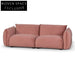 CLC8180-IG 3 Seater Sofa - Blush Pink Velvet With Brass Frame