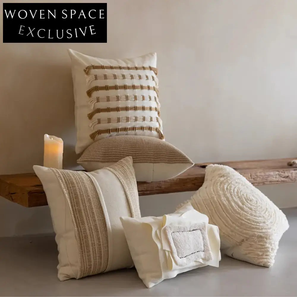 Boho Chic Hand-Woven Decorative Throw Pillow for Sofa Bed Home Decor