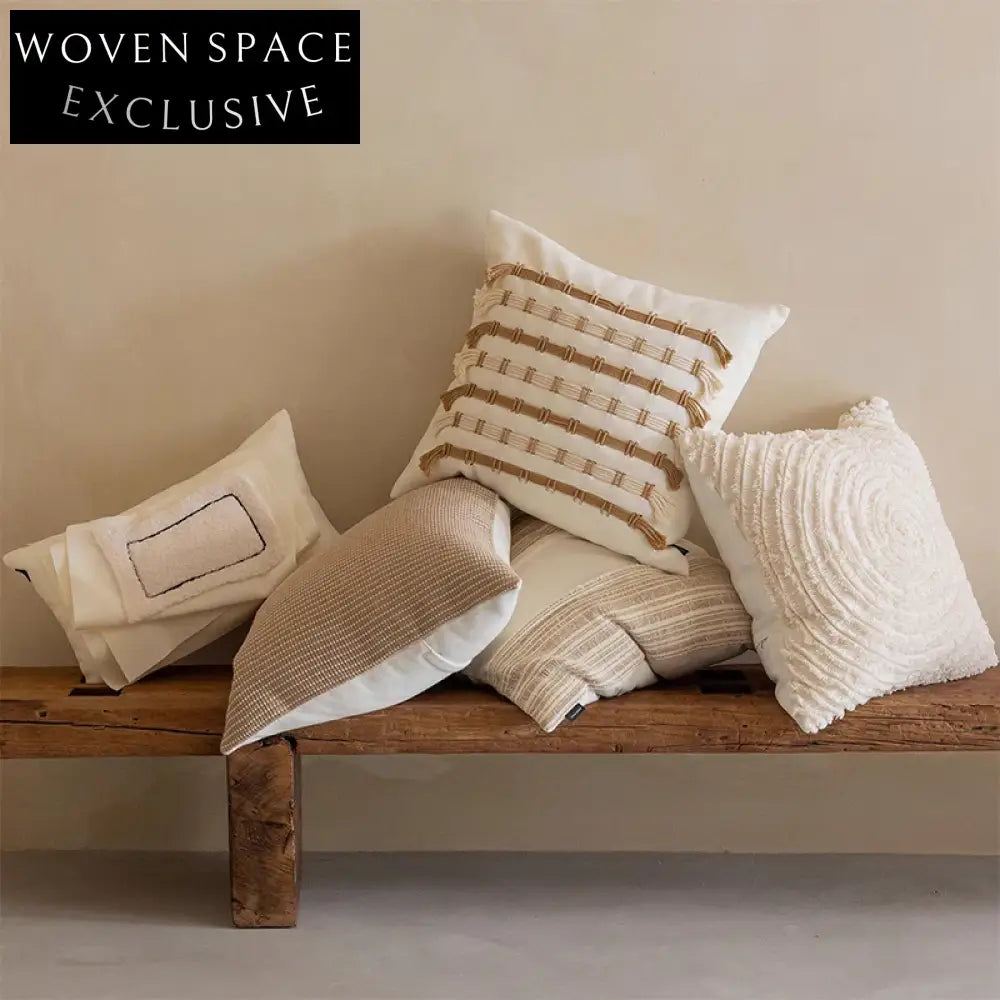 Boho Chic Hand-Woven Decorative Throw Pillow for Sofa Bed Home Decor