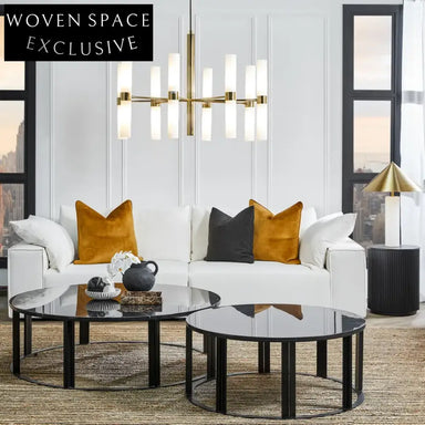 Bowie Marble Coffee Table - Large Black Coffee Table