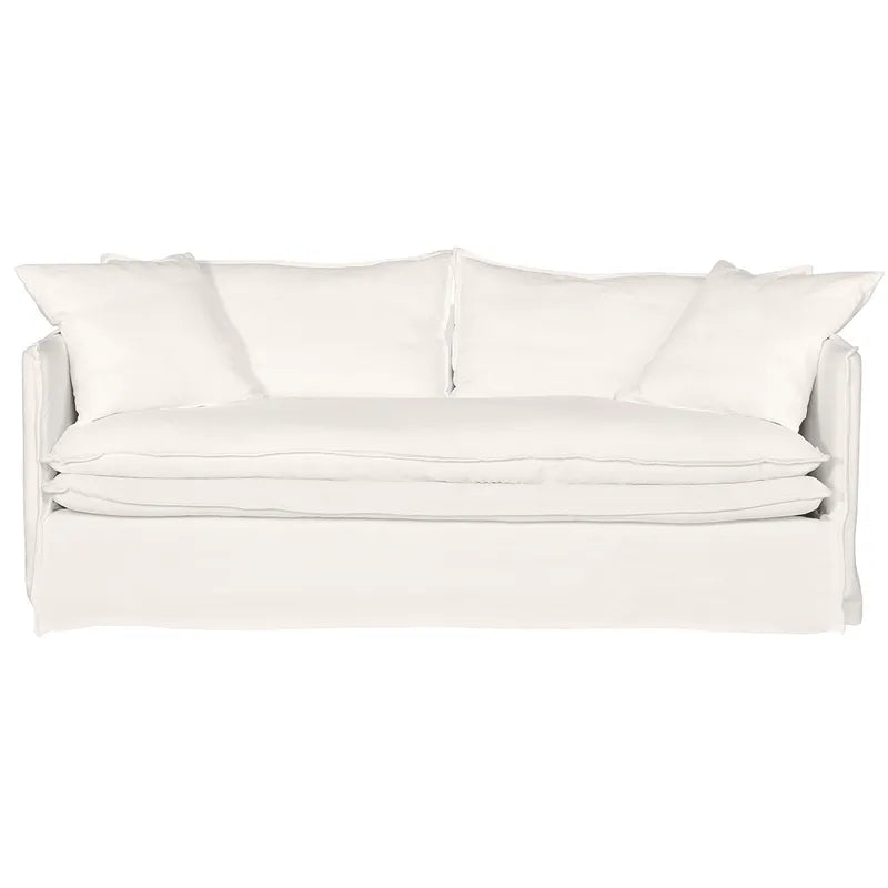 Palm Beach 3 Seater Slip Cover Sofa - White Linen