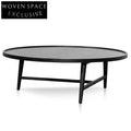 CCF6421-CN 1.1m Wooden Round Coffee Table - Black