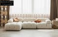 Brice Modular Lambskin Splicing Tofu Sofa