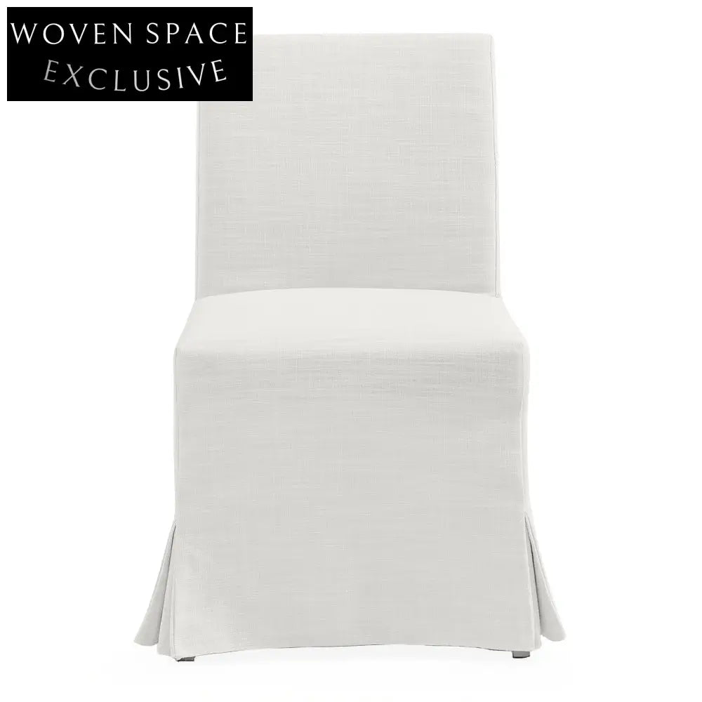 Brighton Slip Cover Dining Chair - White Linen Dining Chair