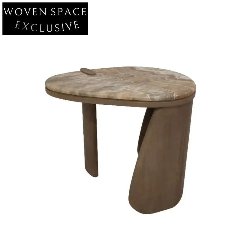 Elegant Brown Travertine Coffee Table: Modern Design for Living Rooms