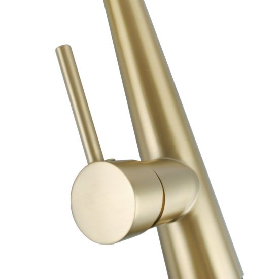 Brushed Brass Pull Out Kitchen Mixer