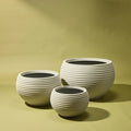 Argos Ribbed Planter - Set of 3 | Grey