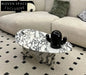 TOSTONE Elegant Natural Calacatta Viola Marble Oval Waterproof Coffee Table