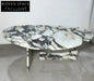 TOSTONE Elegant Natural Calacatta Viola Marble Oval Waterproof Coffee Table