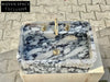 Calacatta Viola marble sink ribbed 3 Sides