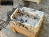 Calacatta Viola marble sink ribbed 3 Sides
