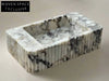 Calacatta Viola marble sink ribbed 3 Sides