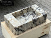 Calacatta Viola marble sink ribbed 3 Sides