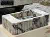 Calacatta Viola marble sink ribbed 3 Sides