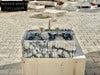 Calacatta Viola marble sink ribbed 3 Sides