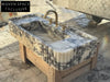 Calacatta Viola marble sink ribbed 3 Sides