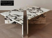 Tostone Elegant Calacatta Viola Marble Triangle Coffee Table for Modern Homes