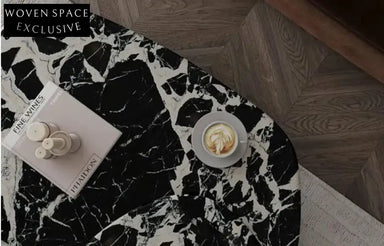 Tostone Calacatta Viola Black Natural Marble Coffee Table Luxury Home Decor