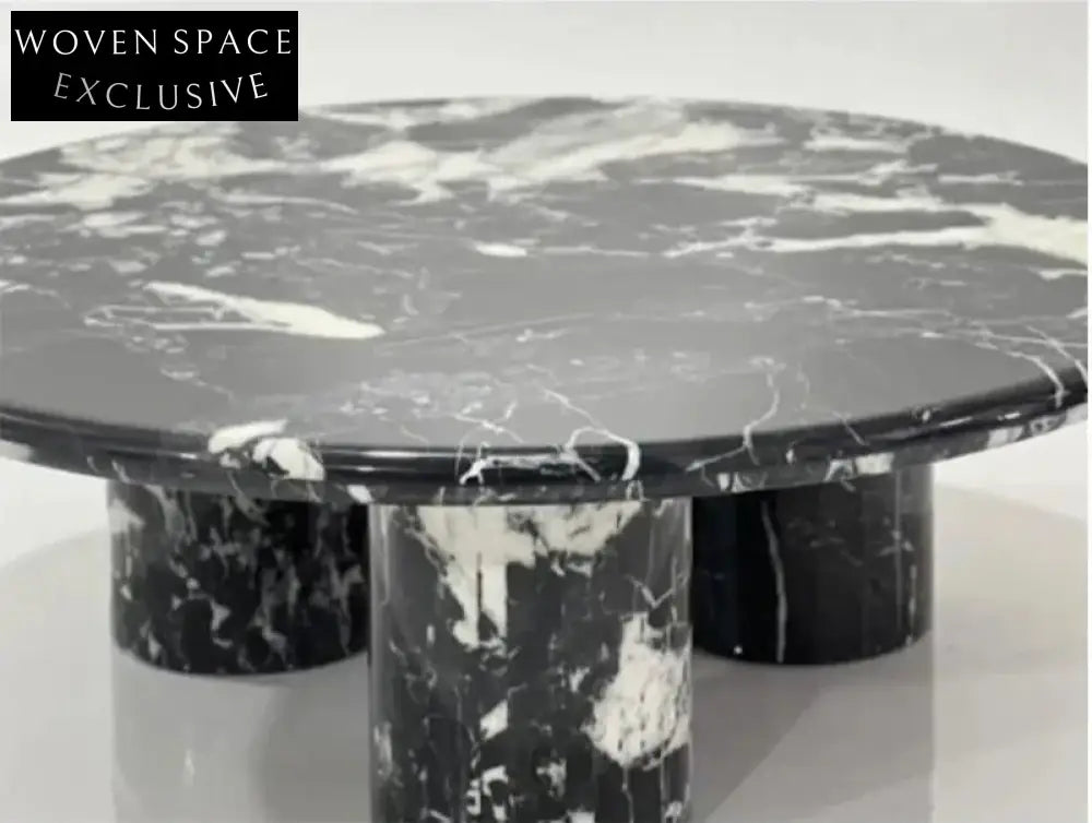 Tostone Calacatta Viola Black Natural Marble Coffee Table Luxury Home Decor