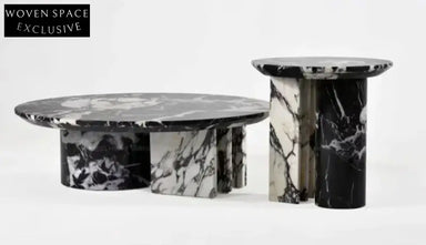Tostone Calacatta Viola Black Natural Marble Coffee Table Luxury Home Decor