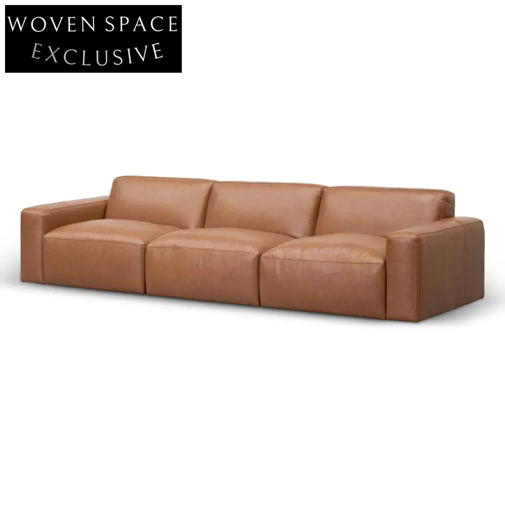 CLC8336-KSO 4 Seater Sofa - Caramel Brown Leather