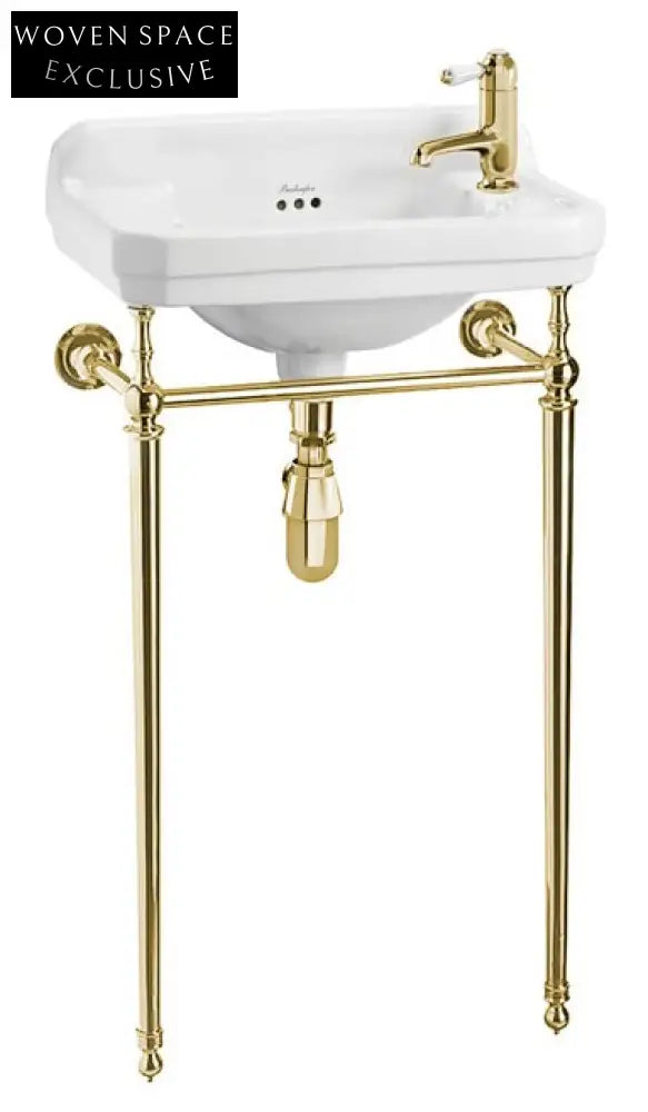 Carlton Classical Double Hole Toilet Basin Bracket basin set 3 zirconium gold