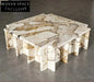 Luxury White Carrara Marble Coffee Table: Elegant Rectangle Design, Durable Stone Finish