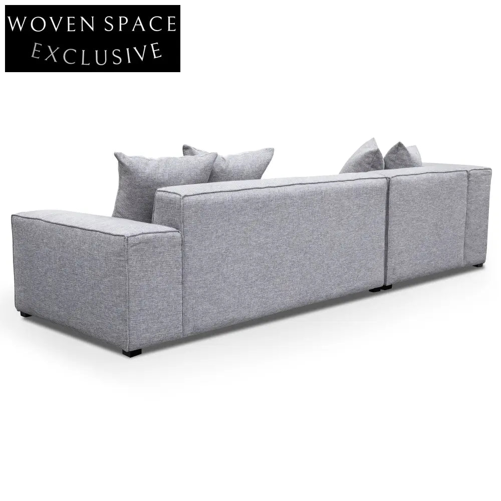 Casey 3 Seater Left Chaise Sofa - Graphite Grey Chaise Sofa