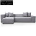 Casey 3 Seater Left Chaise Sofa - Graphite Grey Chaise Sofa
