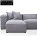 Casey 3 Seater Left Chaise Sofa - Graphite Grey Chaise Sofa