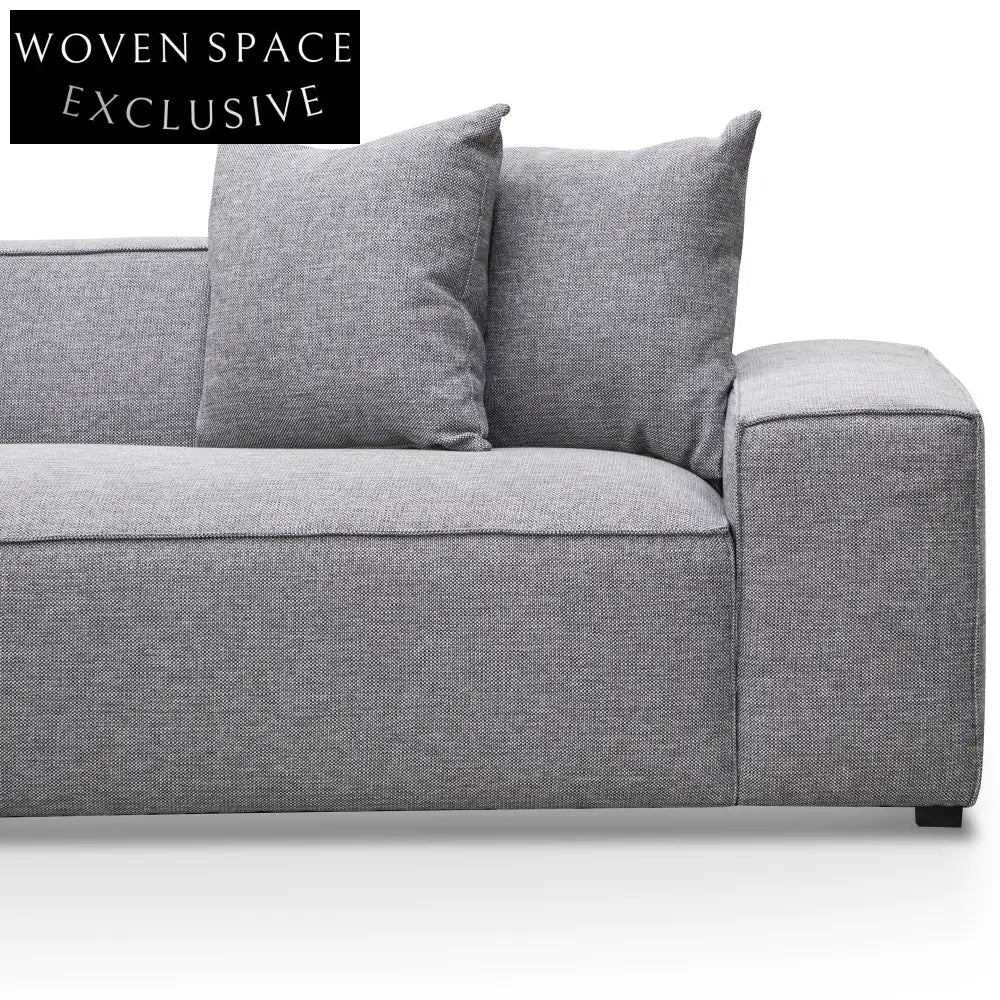 Casey 3 Seater Left Chaise Sofa - Graphite Grey Chaise Sofa