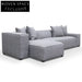 Casey 3 Seater Left Chaise Sofa - Graphite Grey Chaise Sofa