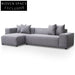 Casey 3 Seater Left Chaise Sofa - Graphite Grey