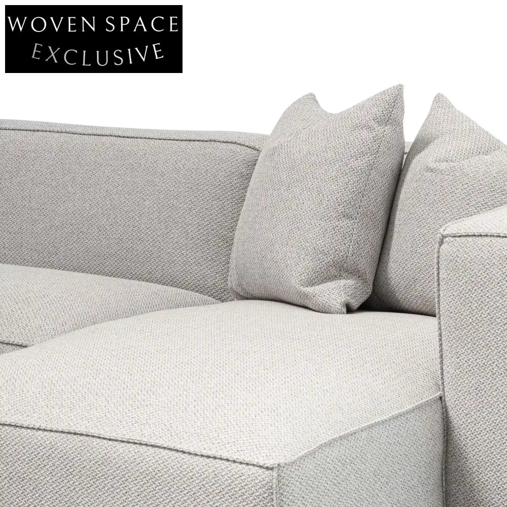 Casey 3 Seater Right Chaise Fabric Sofa - Sterling Sand Chaise Sofa